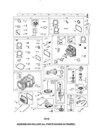 Cylinder/motor-starter/crankshaft