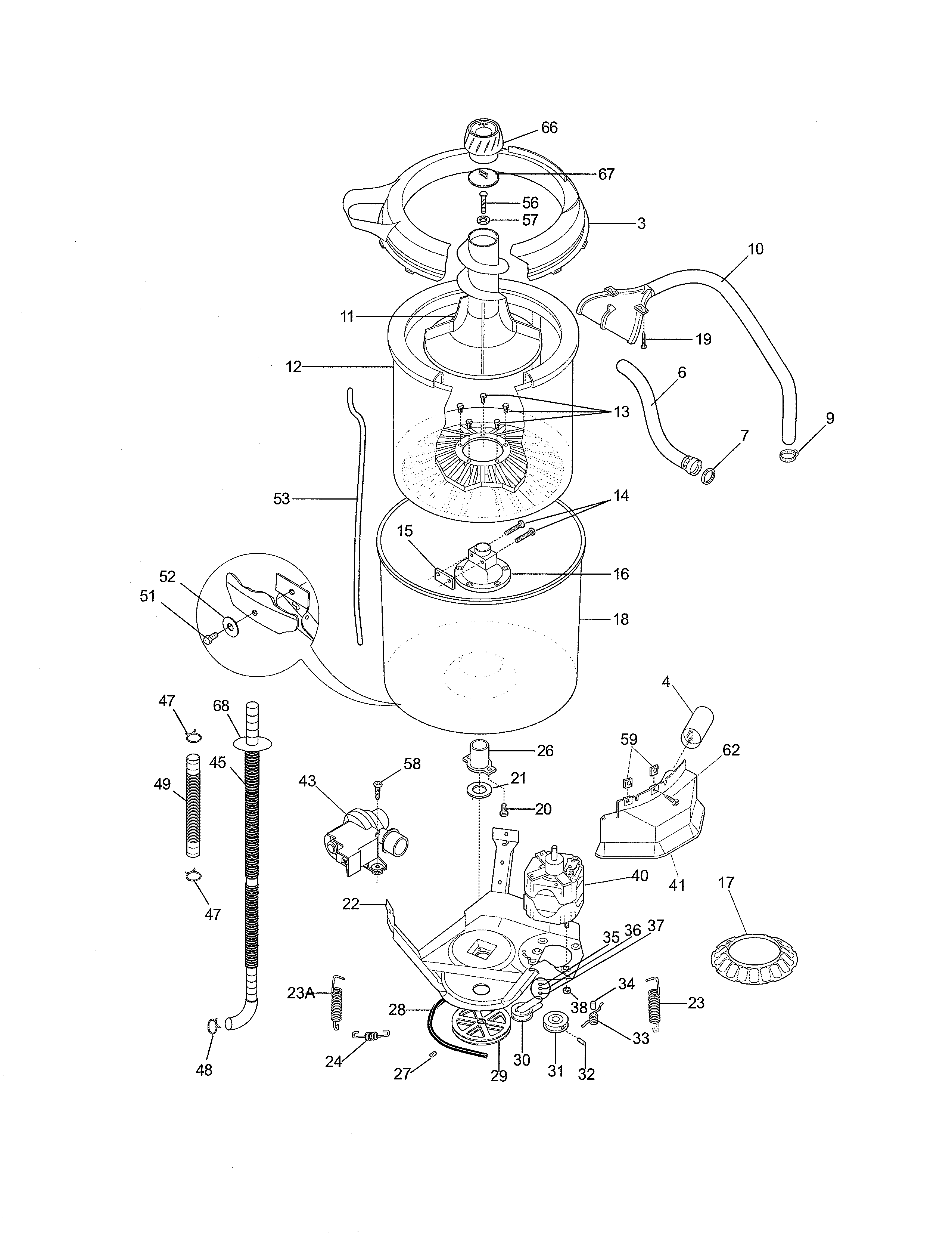 Motor/tub