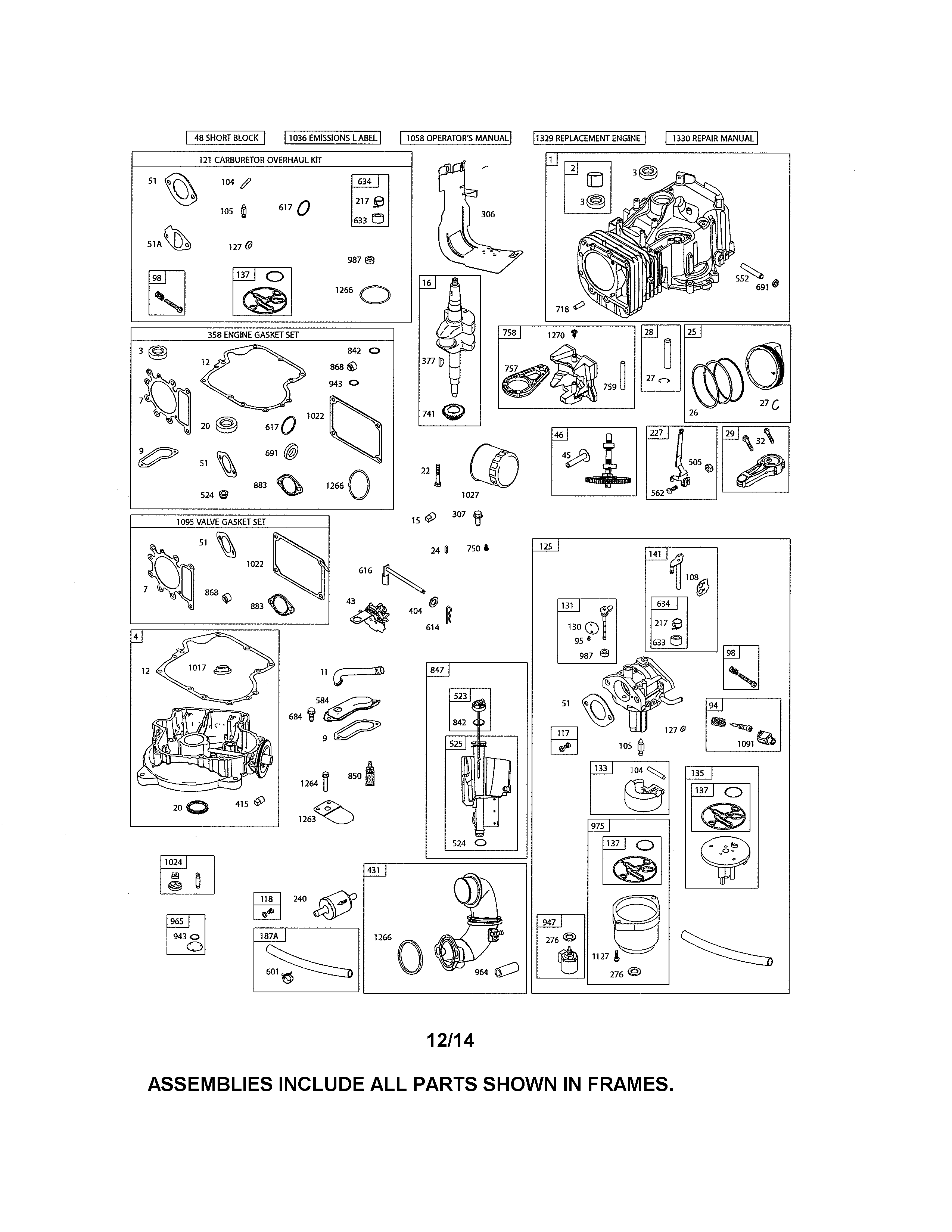 CARBURETOR/CYLINDER/SUMP