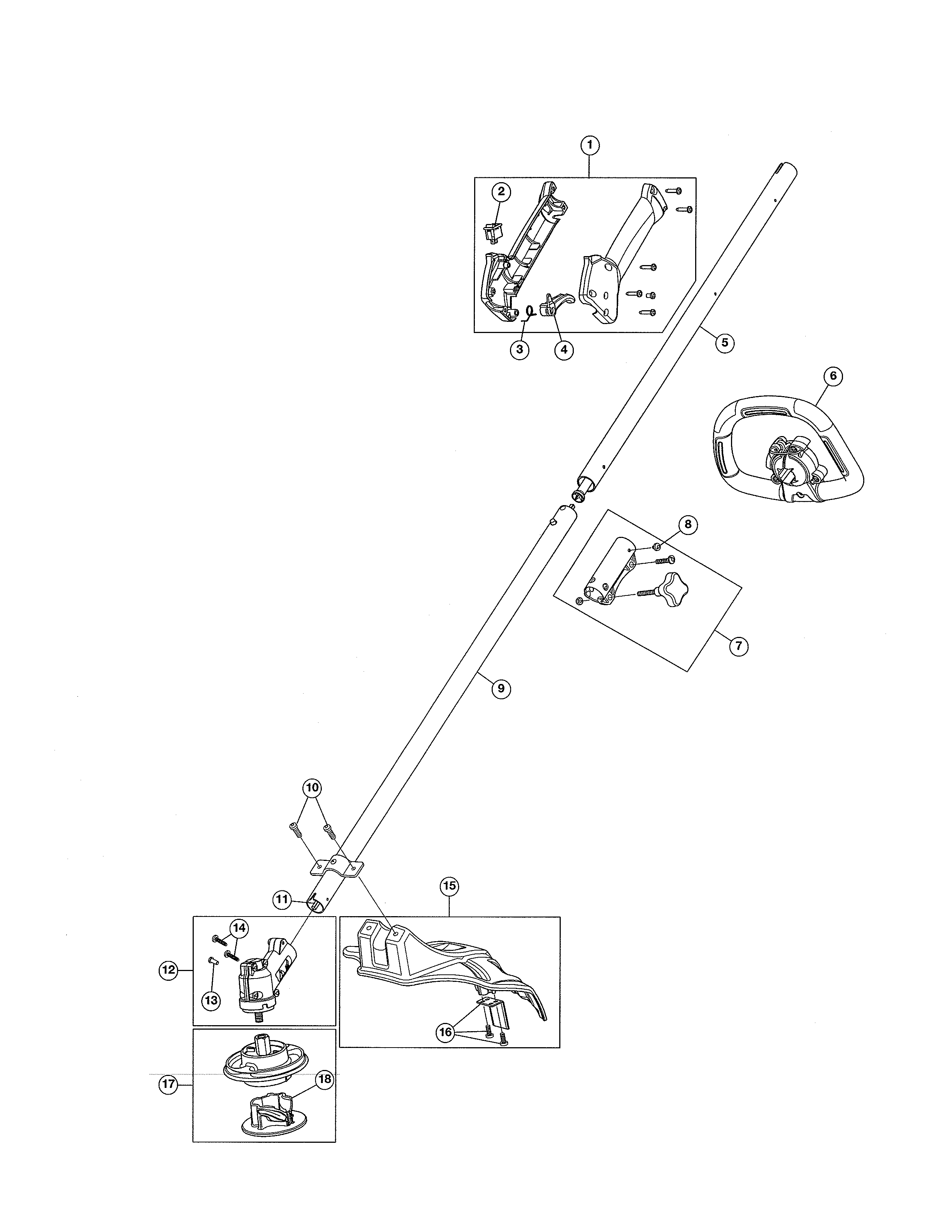 THROTTLE HOUSING/DRIVE SHAFT/SHIELD