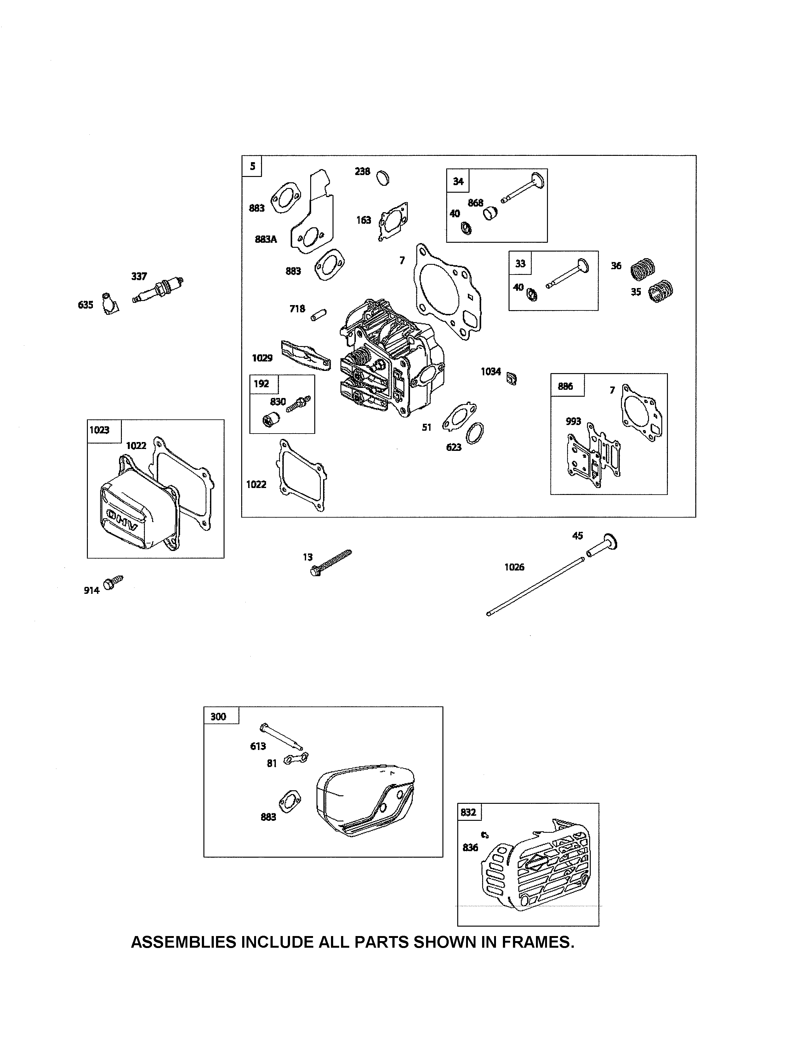 Head-cylinder/muffler