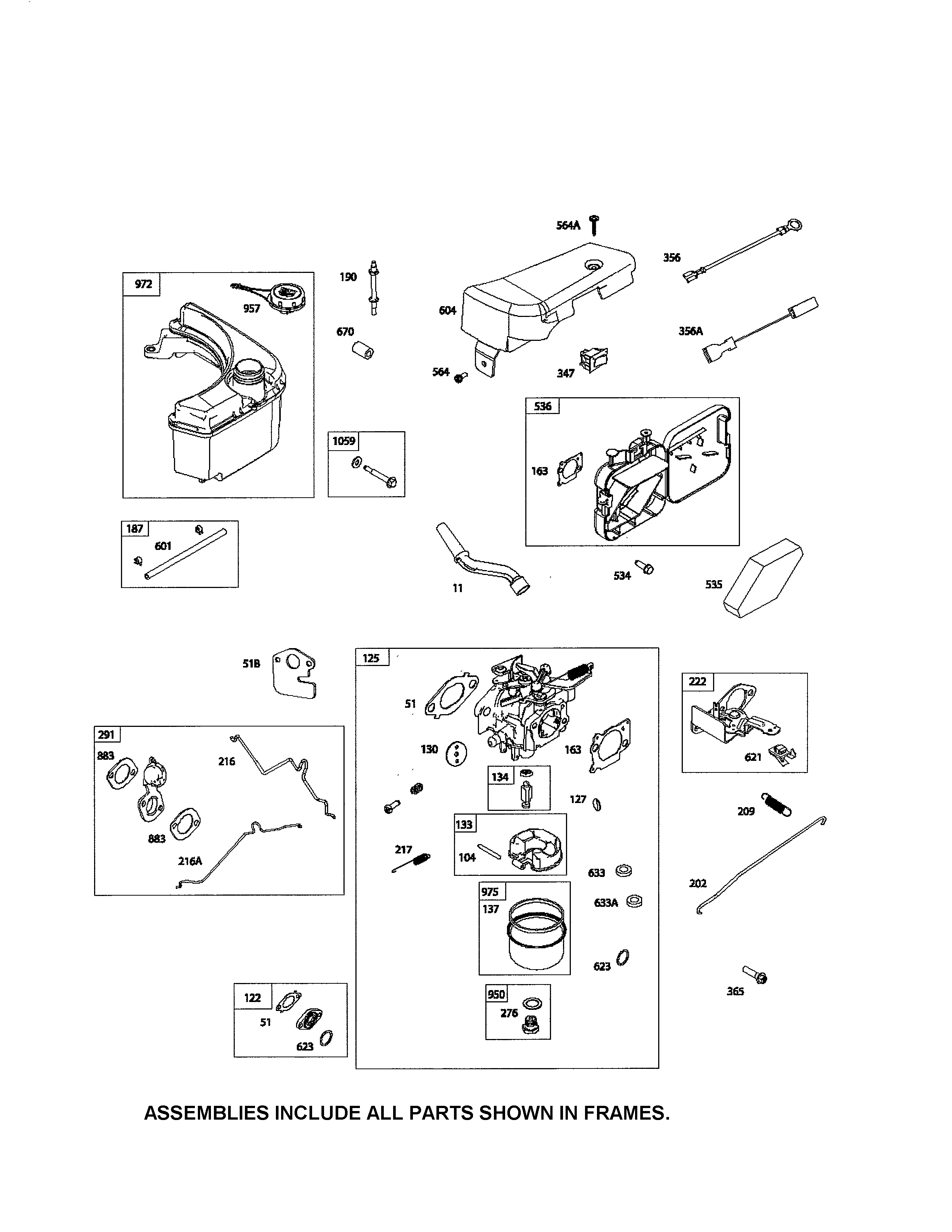 Carburetor/fuel tank