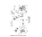 Briggs & Stratton 122R02-0008-F1 cylinder/crankshaft/sump diagram