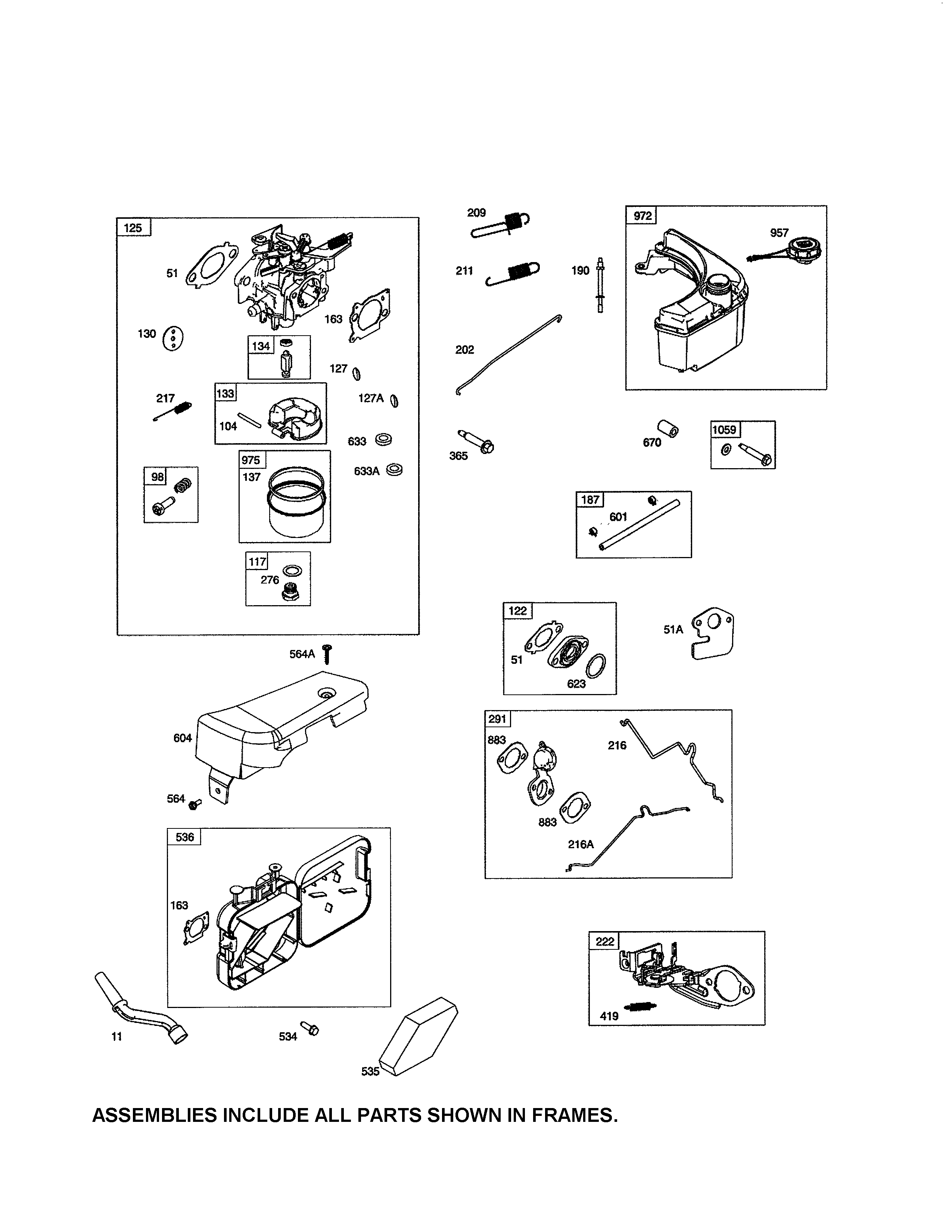Carburetor/fuel tank