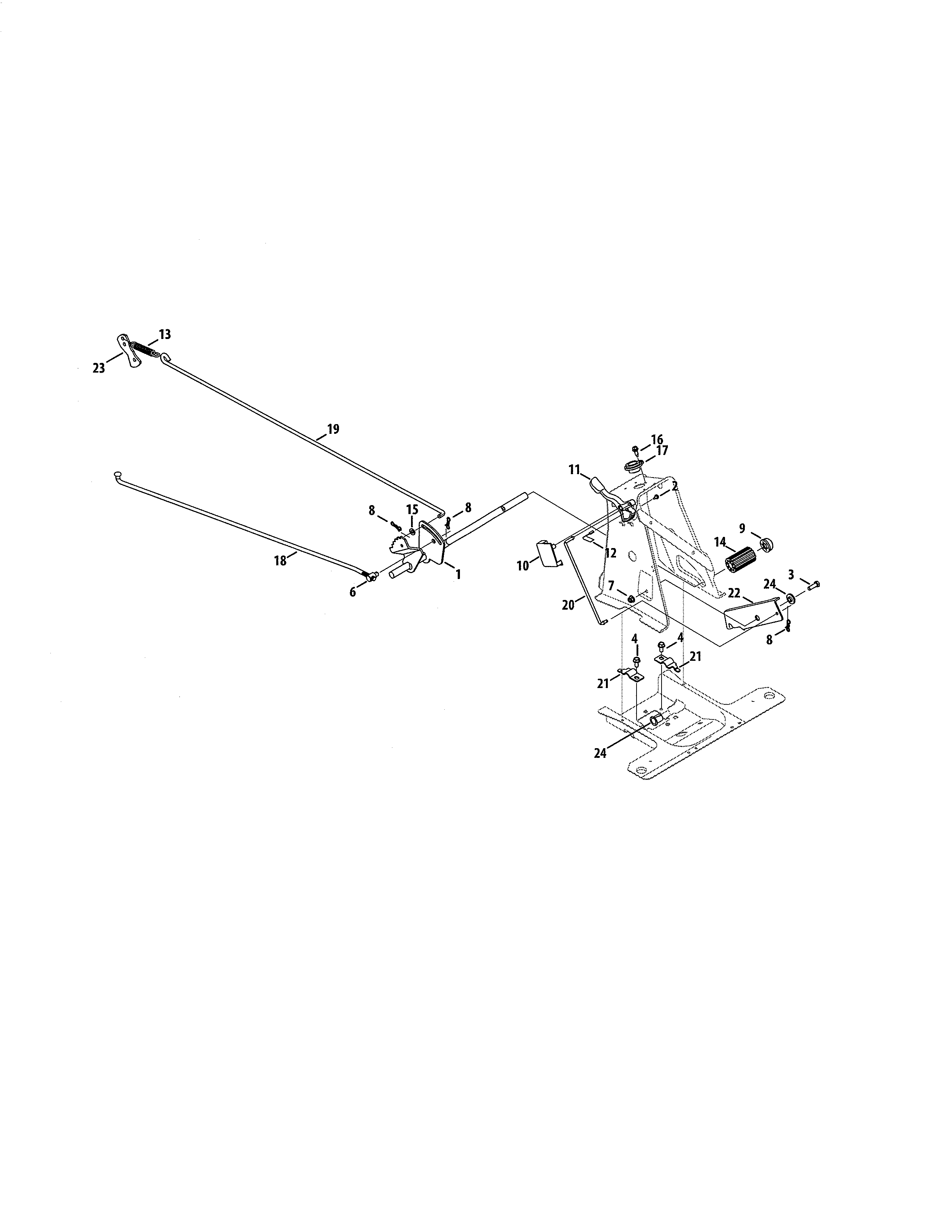 Brake pedal & rod