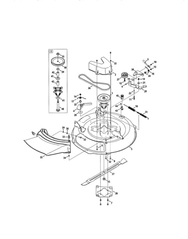 Deck/spindle pulley
