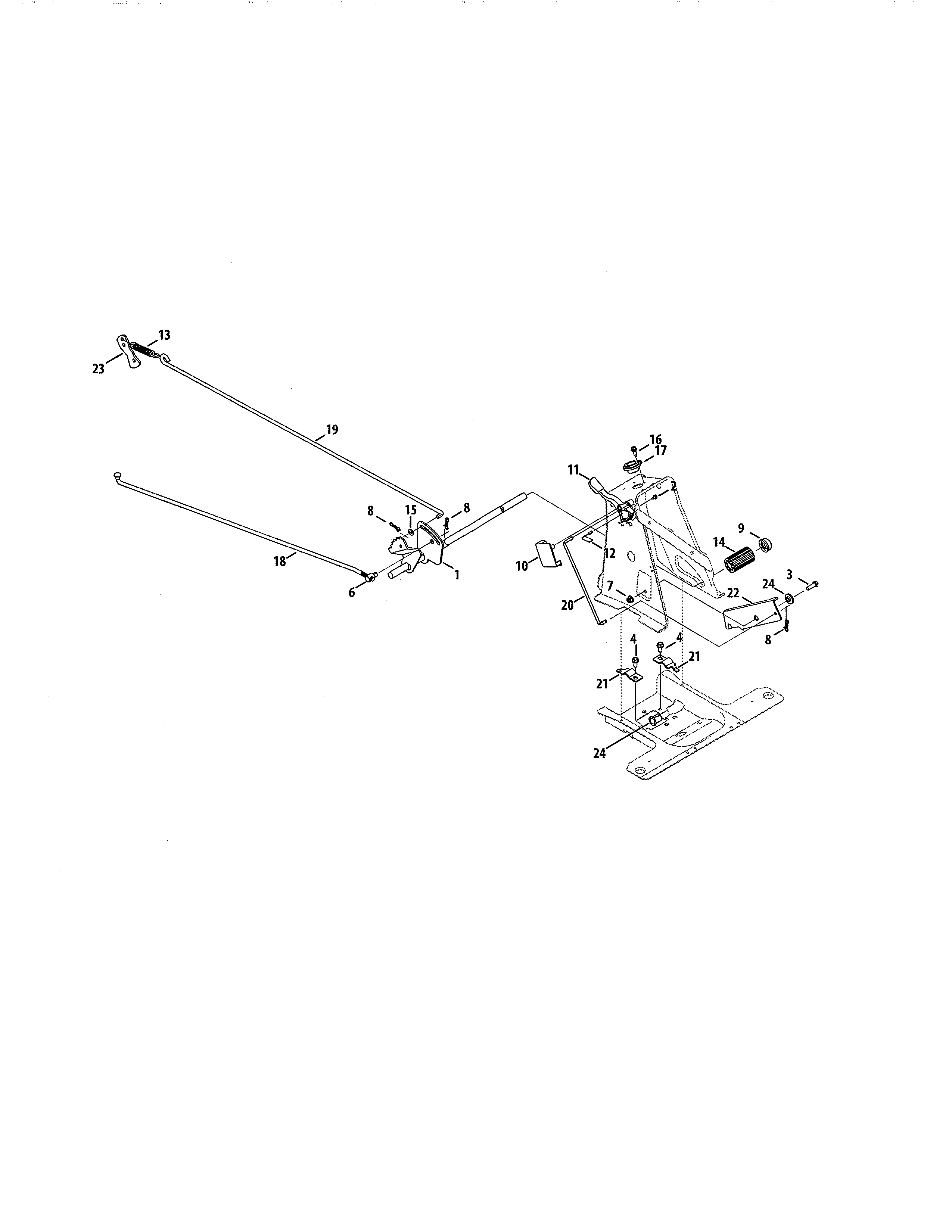 Brake pedal & rod