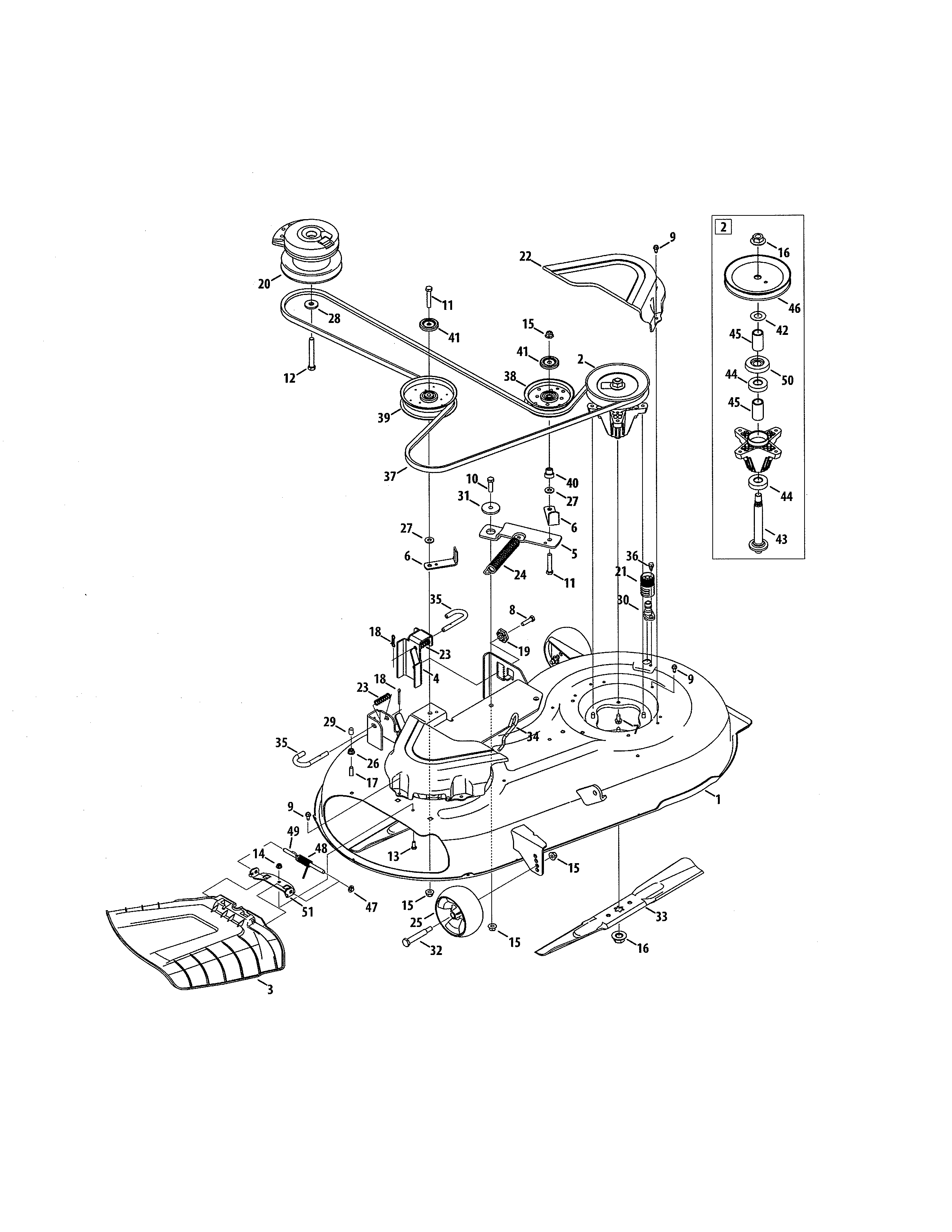 Deck/spindle assembly