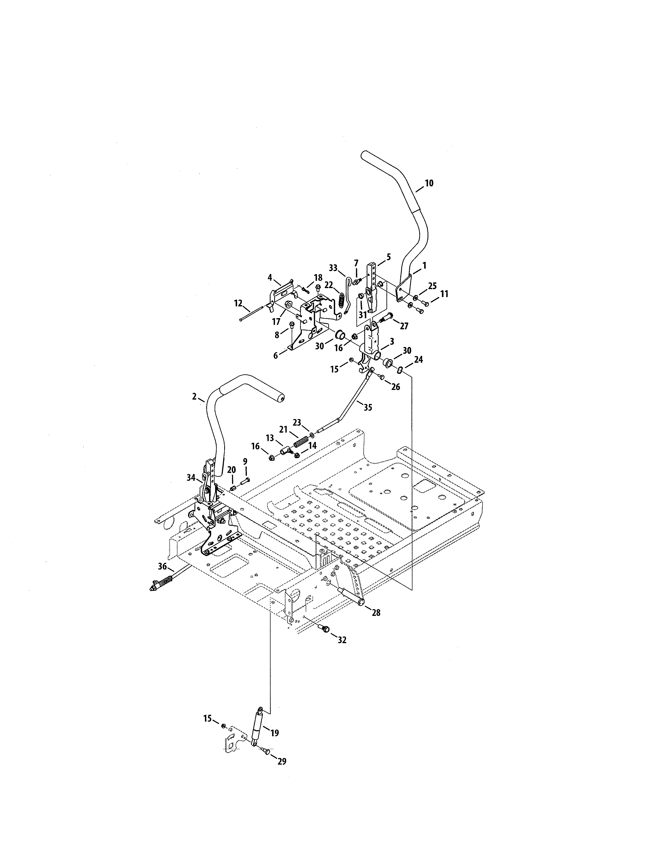 Lapbar levers