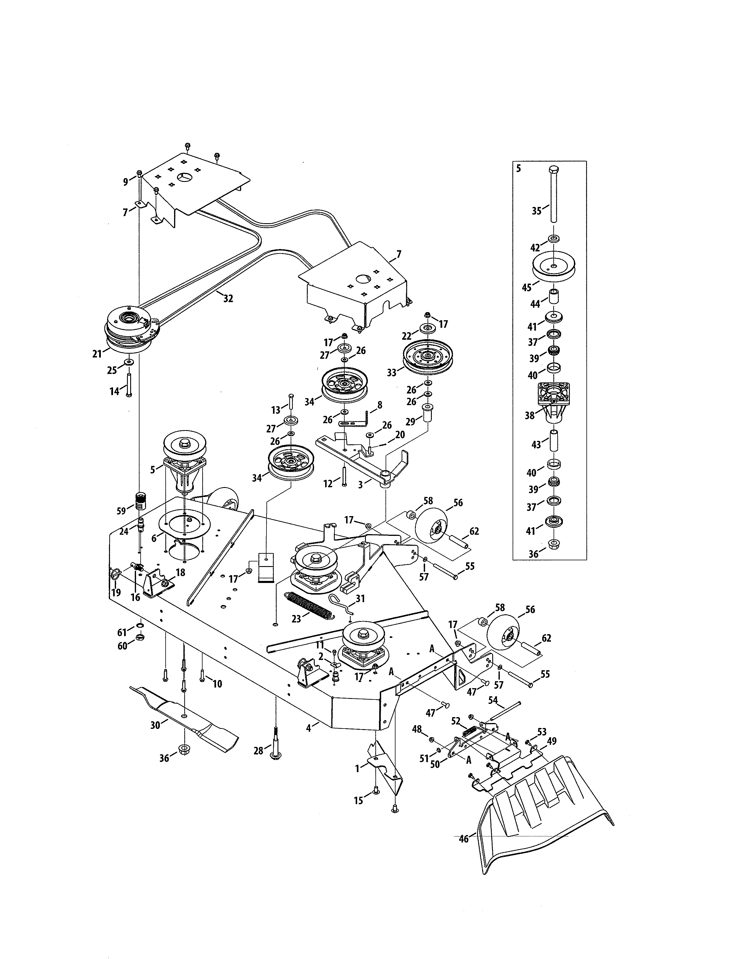 Deck/spindle assembly