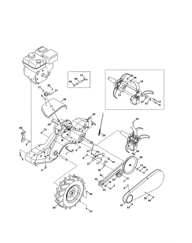 Engine/wheel/gear case