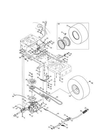 Transmission/wheel assembly