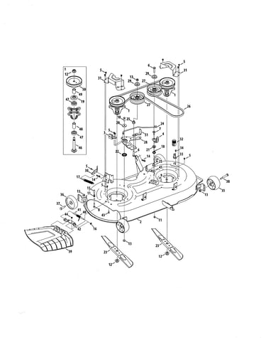 Deck/spindle assembly