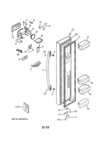 Freezer door