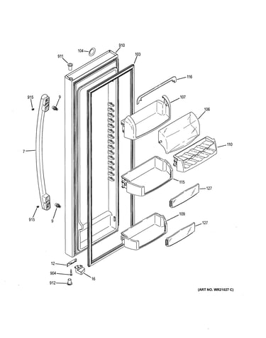 Refrigerator door