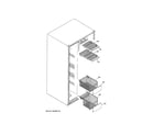 GE GSE26HMECHES freezer shelves diagram