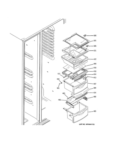 Refrigerator shelves