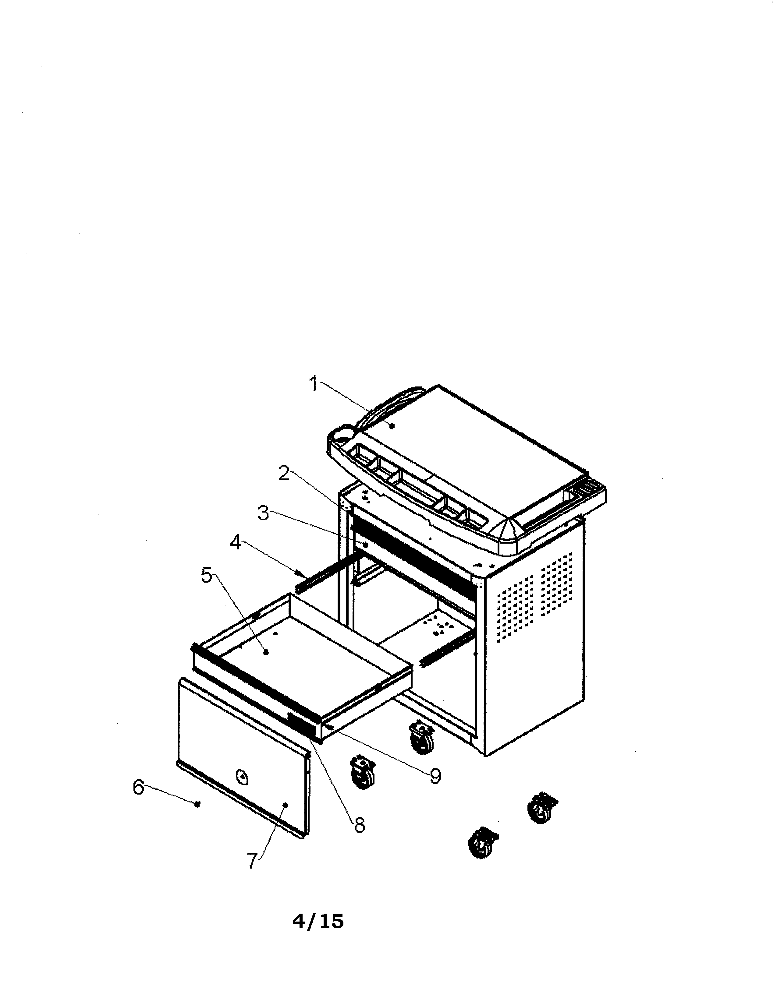 3 drawer project center