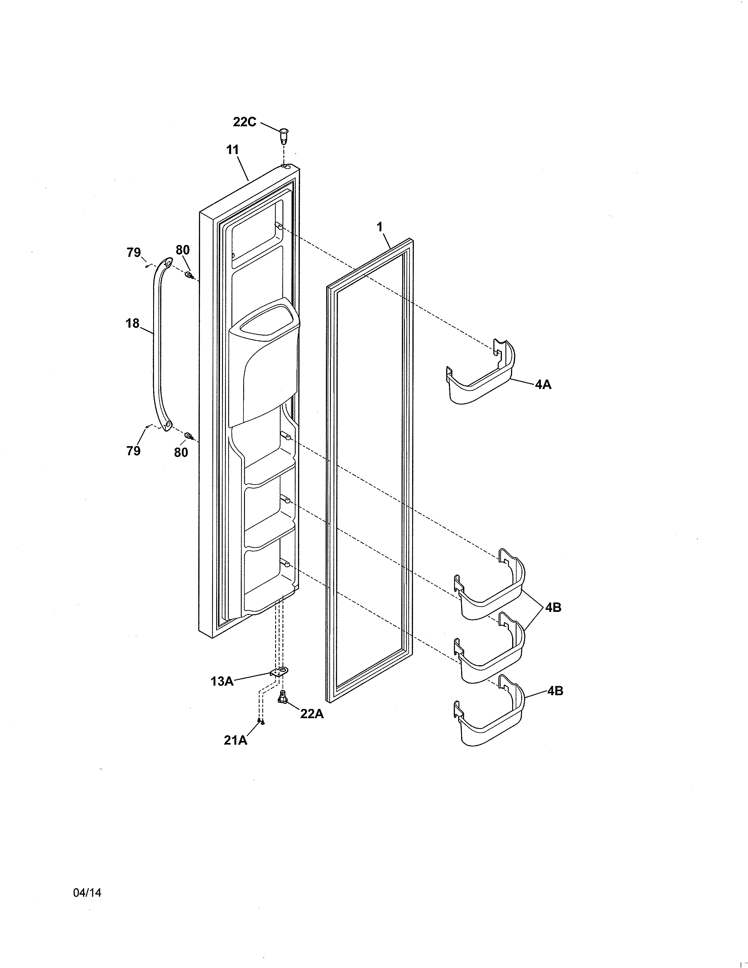 Freezer door
