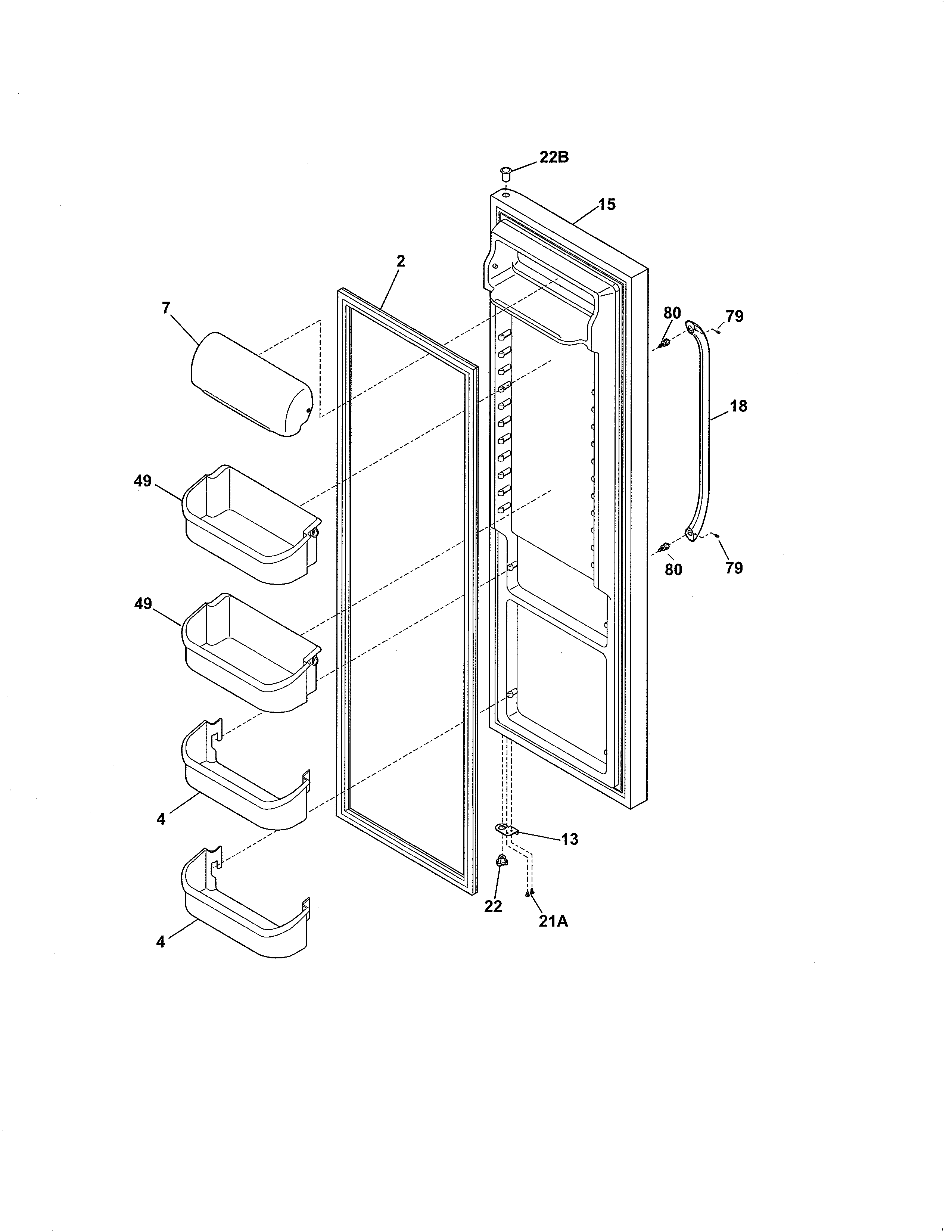 Refrigerator door