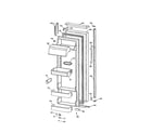 GE TPX24BRYAWW fresh food door diagram