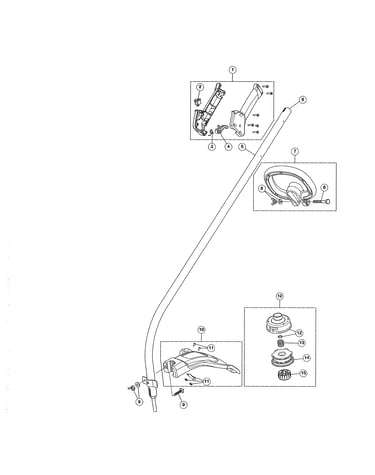 Driveshaft/shield/handle