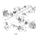 Muffler/fuel tank/air cleaner