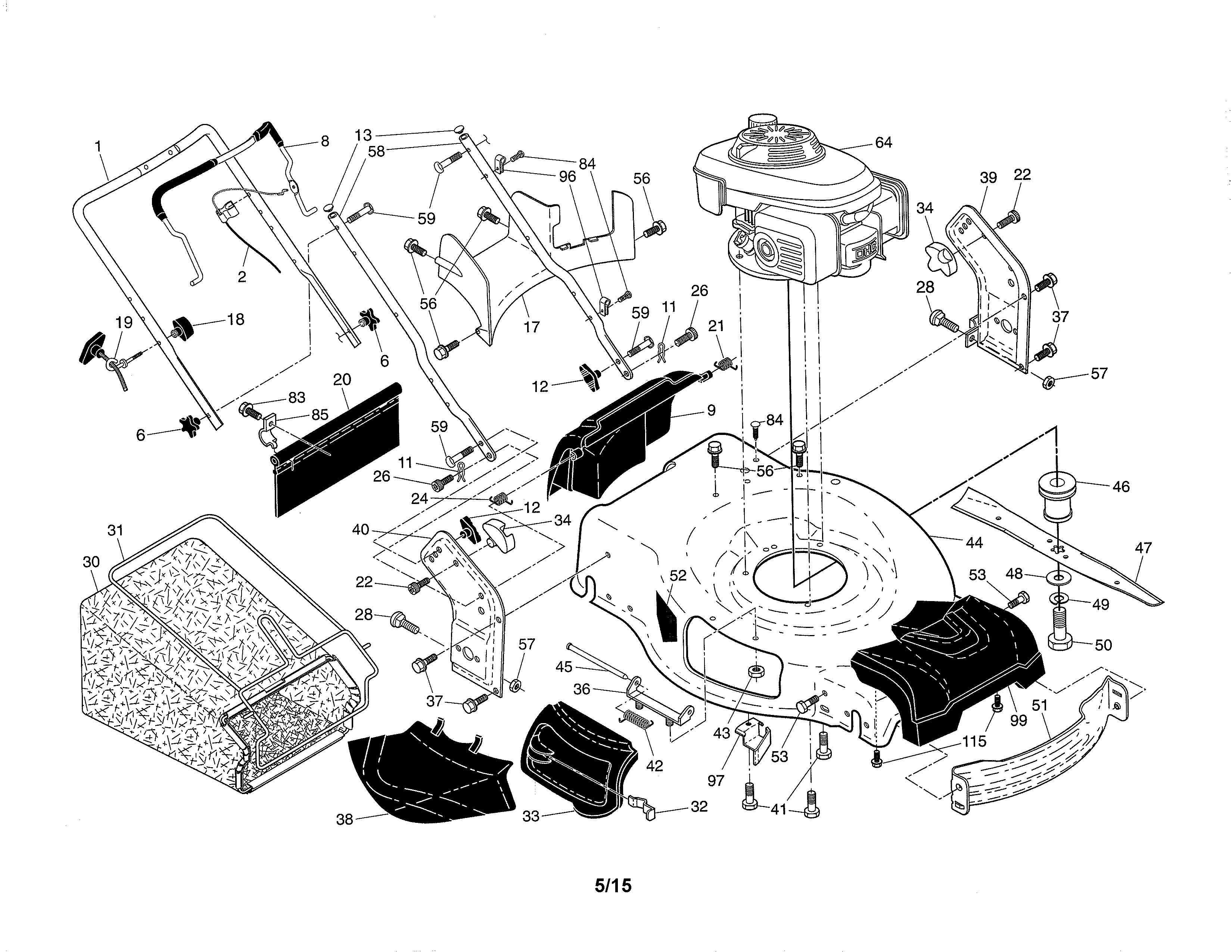 ENGINE/HOUSING/HANDLE