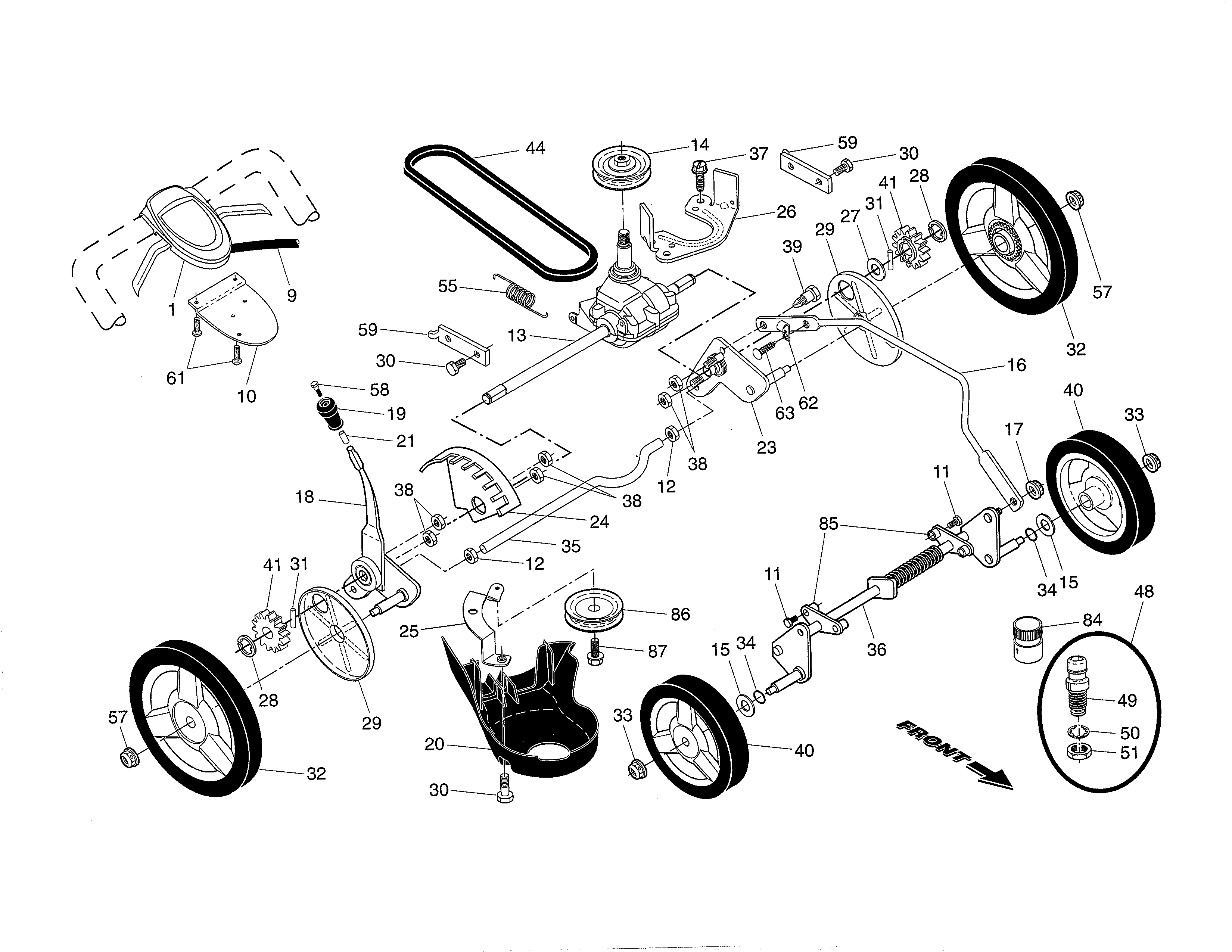 DRIVE CONTROL/GEAR CASE/WHEELS