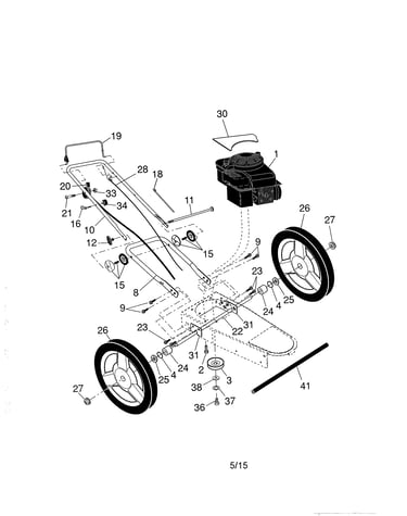 Engine/handle/wheels