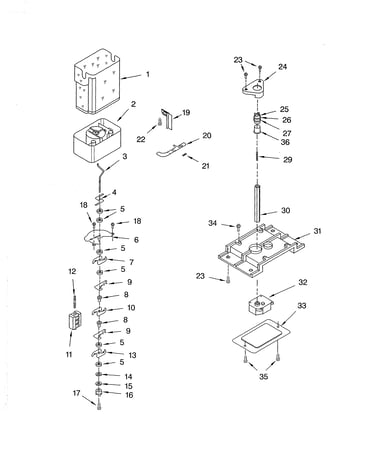Motor & ice container