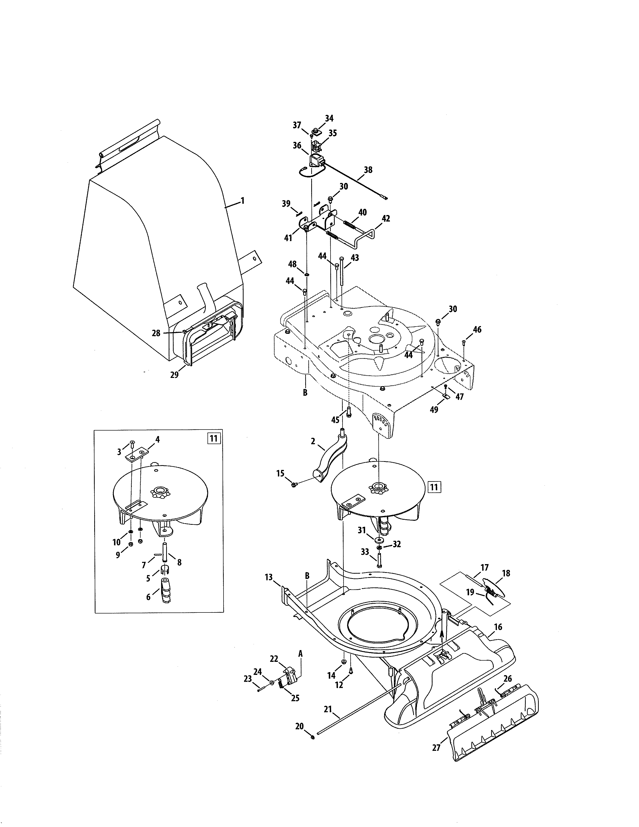 Bag/impeller/housing