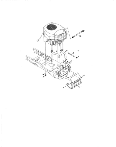 Engine / muffler / shield