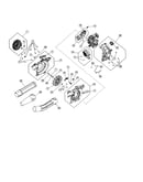 Impeller/fuel tank/engine cover