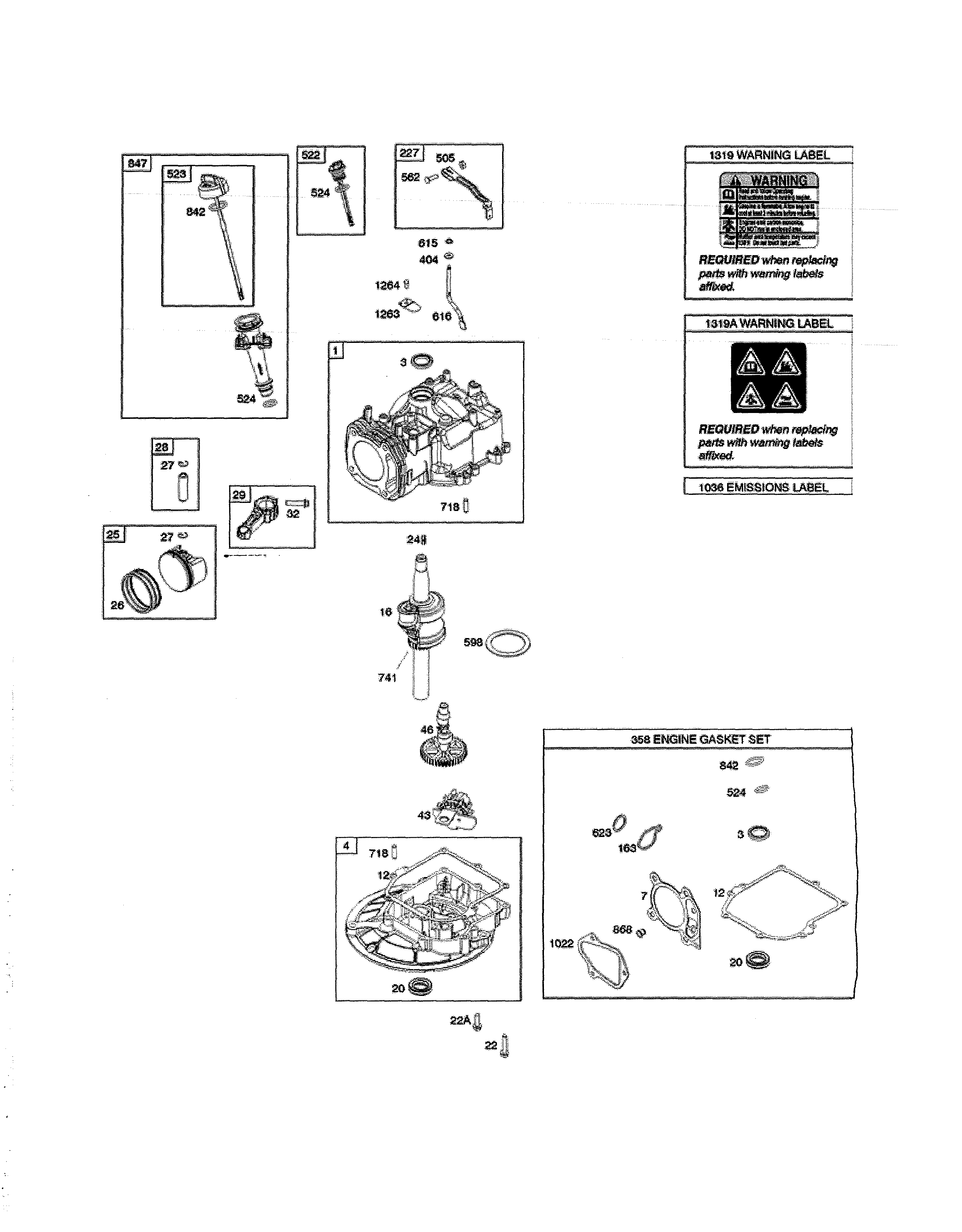 Crankshaft/sump/cylinder