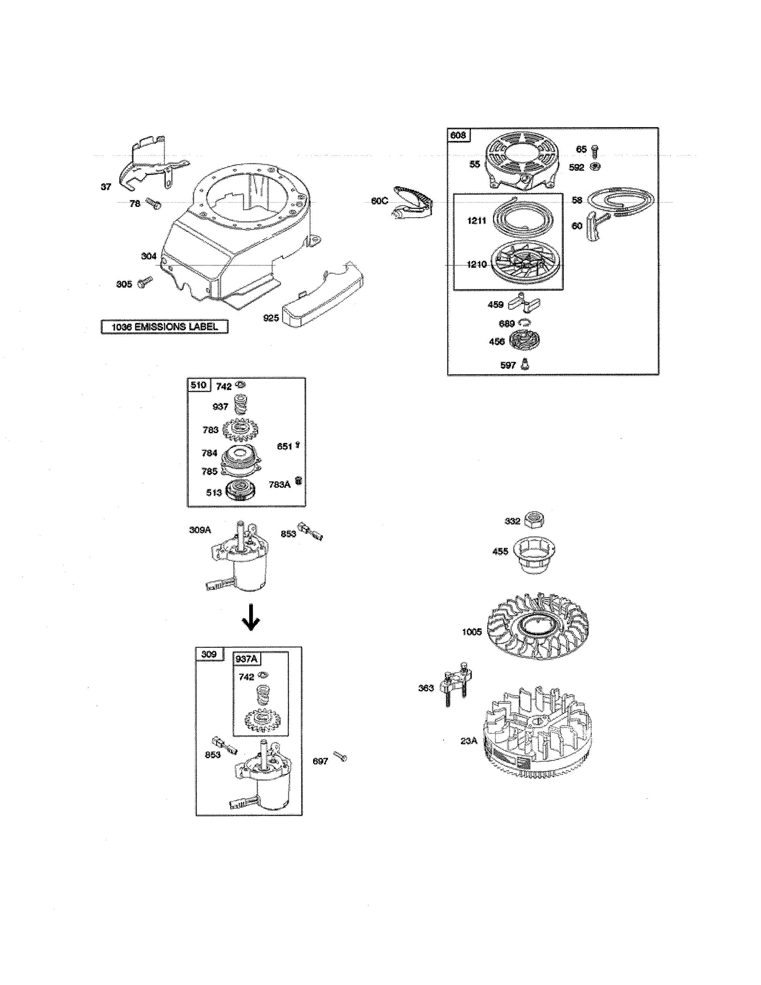 Rewind starter/motor starter