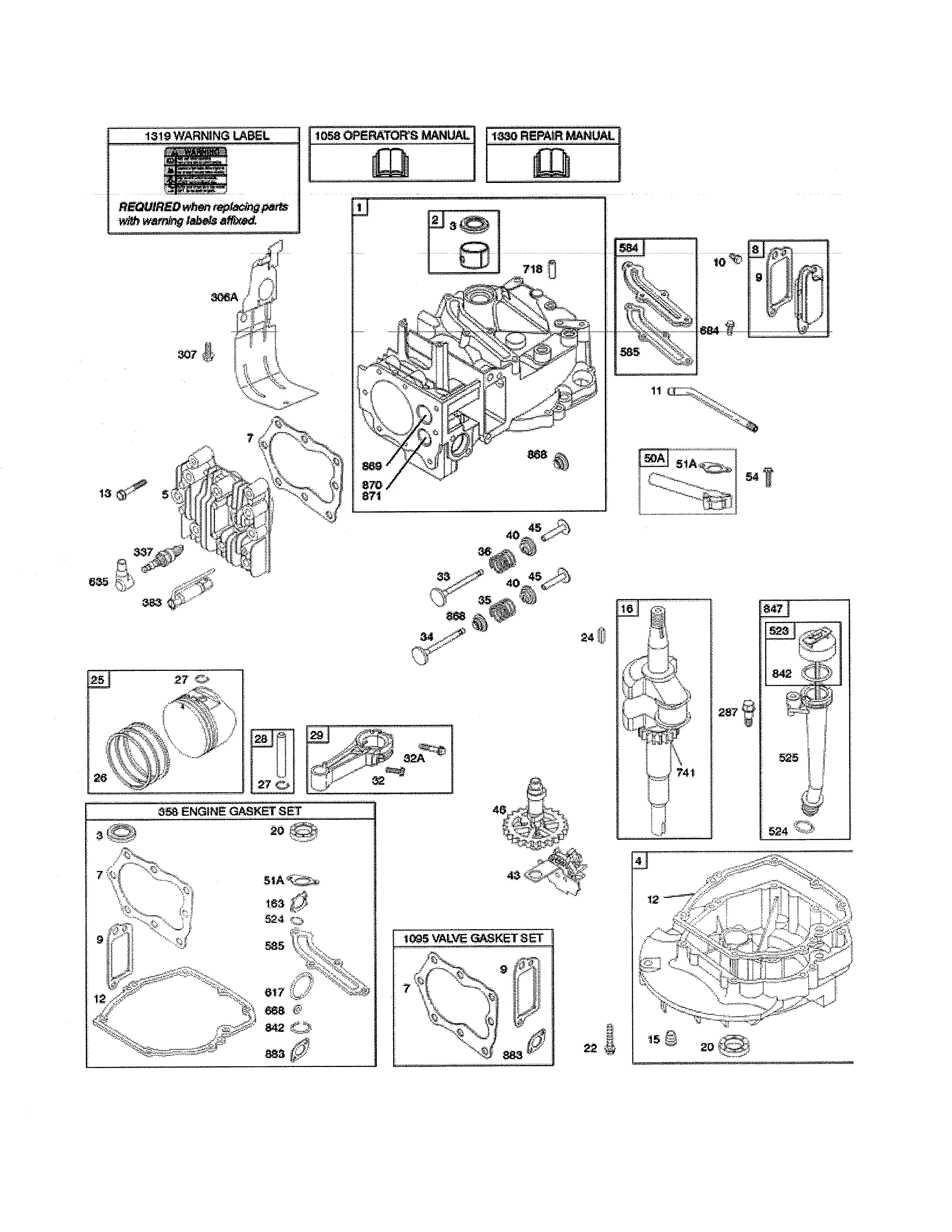 Cylinder/crankshaft/crankcase