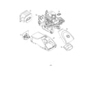 MTD 41AY462S799 short block/muffler/carburetor diagram