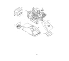 MTD 41AY427S799 short block/muffler/carburetor diagram