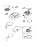 Rewind starter/blower housing