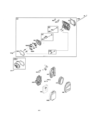 Air cleaner/cylinder head