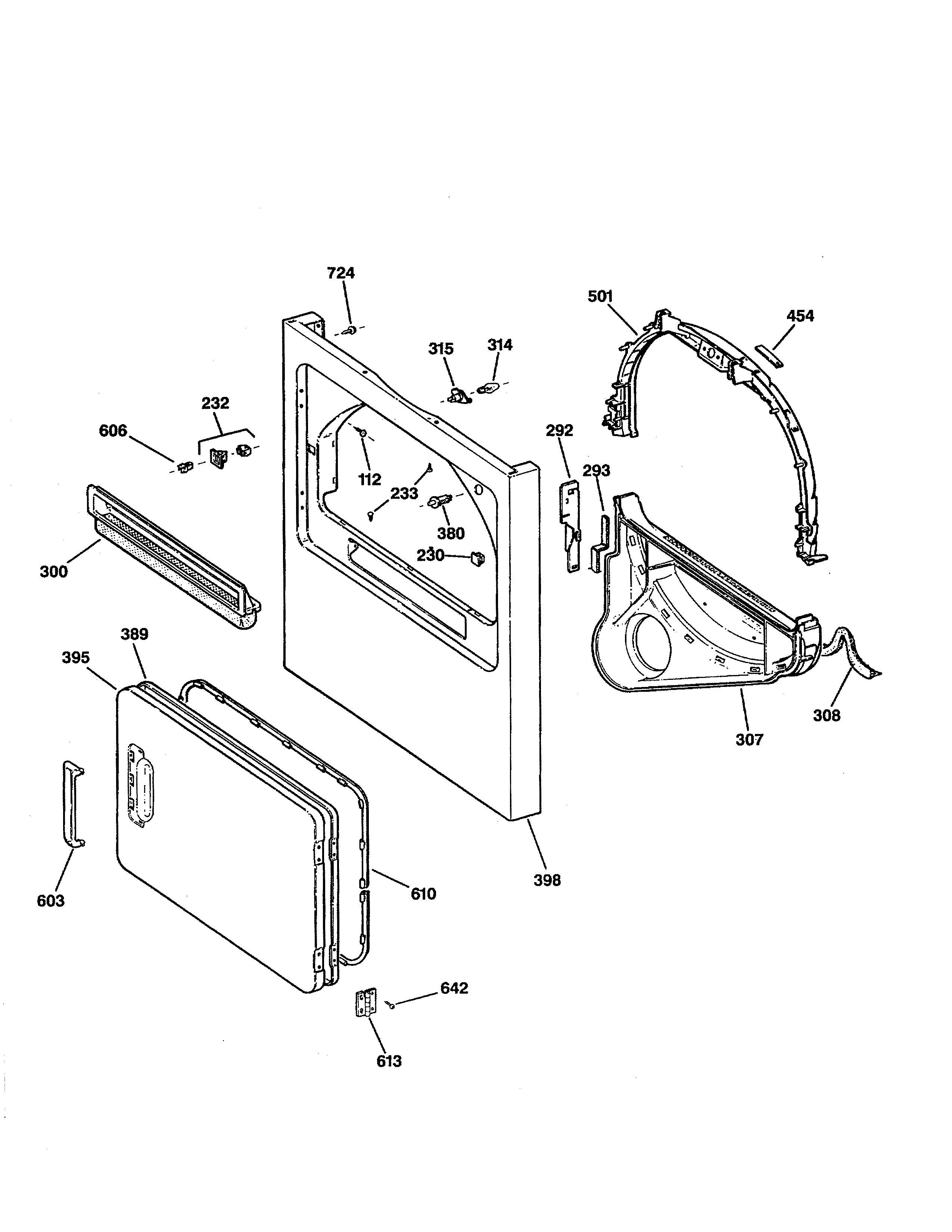 Front panel & door