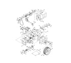 Craftsman 247888760 wheels/engine/pulleys diagram