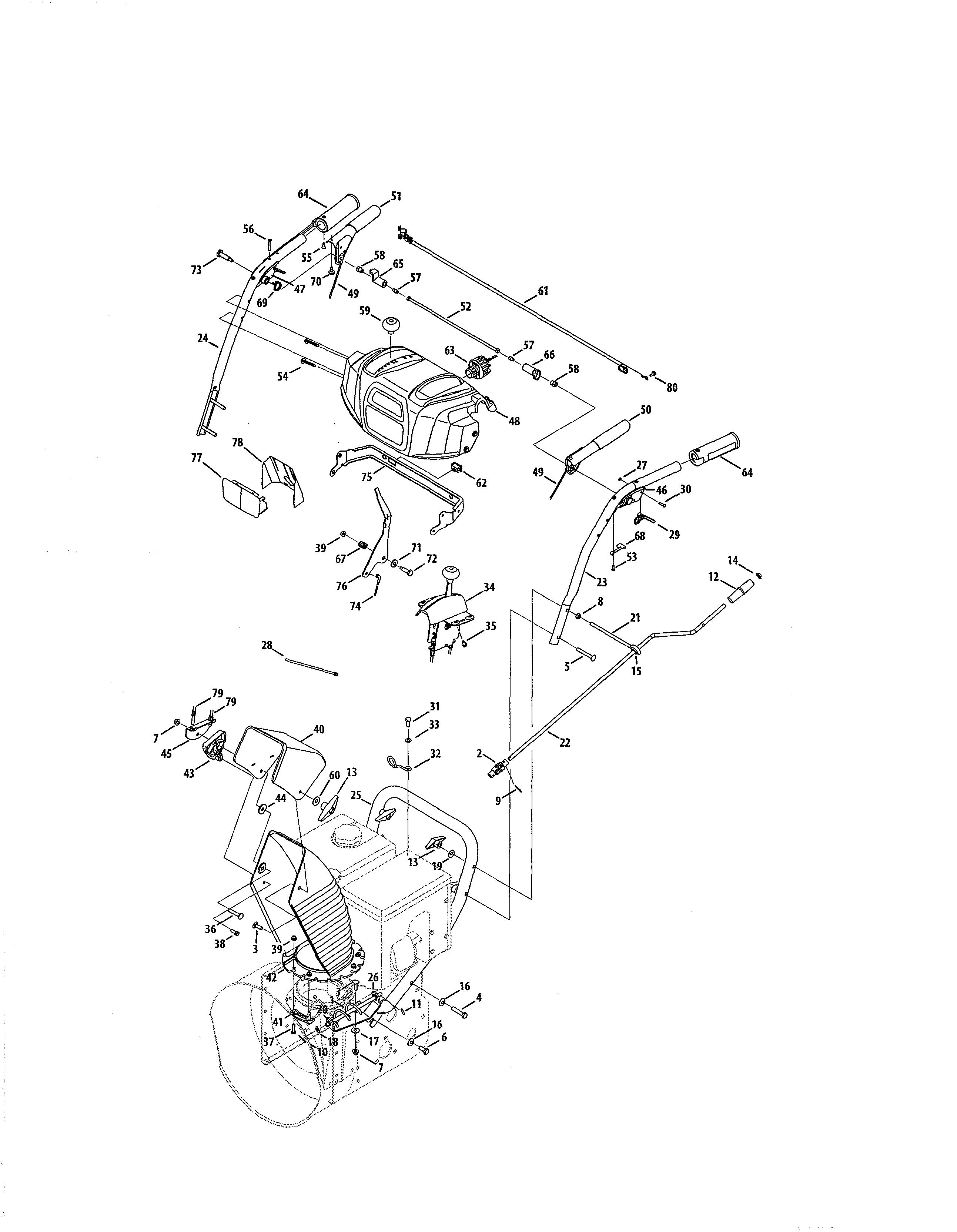 Chute/handle
