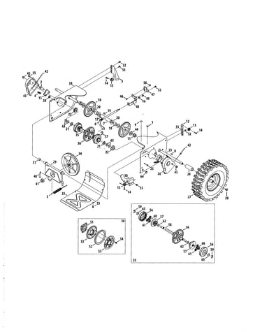 Wheels/drive shaft