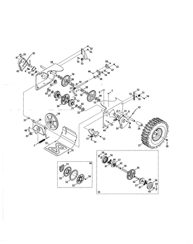 Wheels/drive shaft