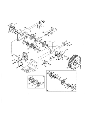 Wheels/drive shaft