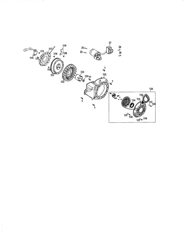 Starter & blower housing