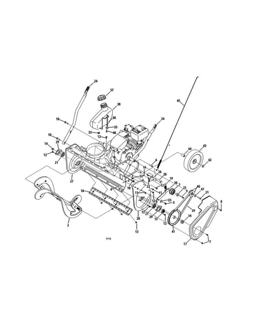 Auger housing/fuel tank/wheels