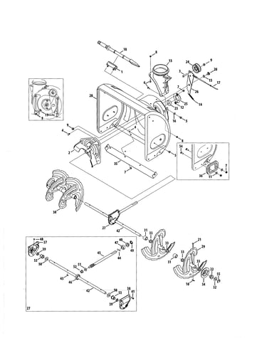 Gearbox/auger housing/spiral